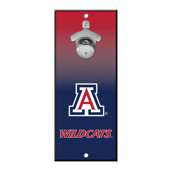 Arizona Wildcats Bottle Opener Sign 5x11
