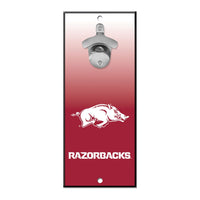 Arkansas Razorbacks Bottle Opener Sign 5x11