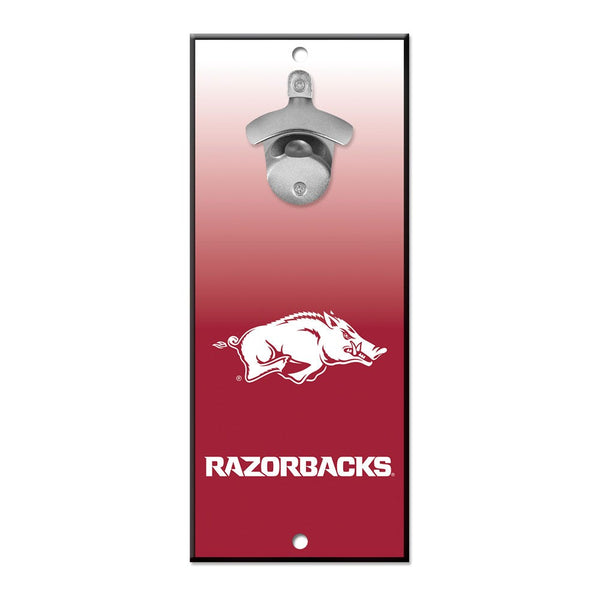 Arkansas Razorbacks Bottle Opener Sign 5x11