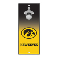 Iowa Hawkeyes Bottle Opener Sign 5x11