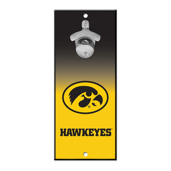 Iowa Hawkeyes Bottle Opener Sign 5x11