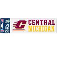 Wholesale-Central Michigan Chippewas Perfect Cut Decals 3" x 10"