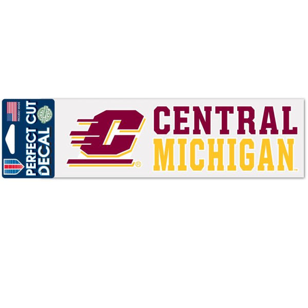 Wholesale-Central Michigan Chippewas Perfect Cut Decals 3" x 10"