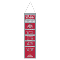 National Football Champions Ohio State Buckeyes COLLEGE FOOTBALL PLAYO Wool Banner 8" x 32"