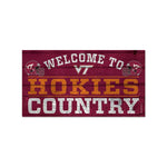 Wholesale-Virginia Tech Hokies Wood Sign 13"x24" 1/4" thick