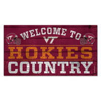 Virginia Tech Hokies Wood Sign 13"x24" 1/4" thick