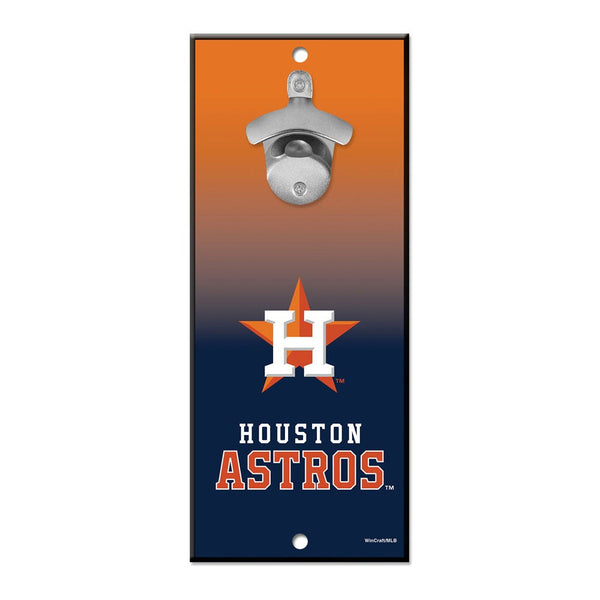 Houston Astros Bottle Opener Sign 5x11