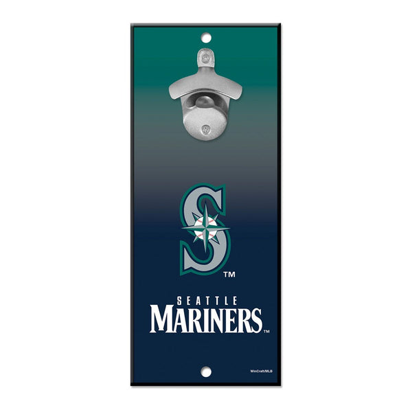 Seattle Mariners Bottle Opener Sign 5x11