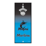 Miami Marlins Bottle Opener Sign 5x11