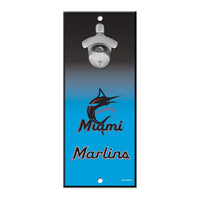 Miami Marlins Bottle Opener Sign 5x11