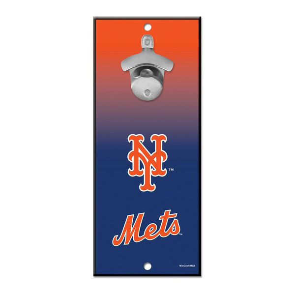 New York Mets Bottle Opener Sign 5x11