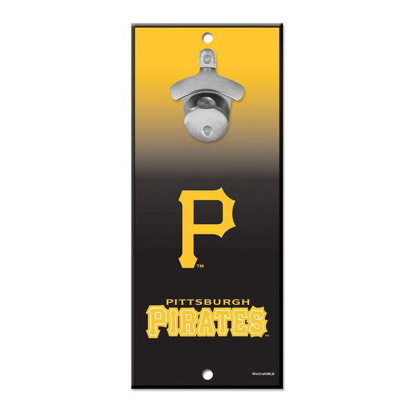 Pittsburgh Pirates Bottle Opener Sign 5x11