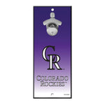 Colorado Rockies Bottle Opener Sign 5x11