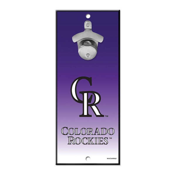Colorado Rockies Bottle Opener Sign 5x11