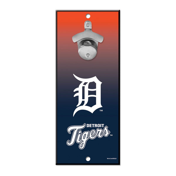 Detroit Tigers Bottle Opener Sign 5x11