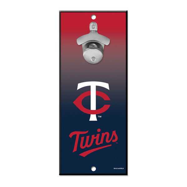 Minnesota Twins Bottle Opener Sign 5x11