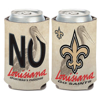 New Orleans Saints STATE PLATE Can Cooler 12 oz.
