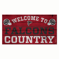 Atlanta Falcons Wood Sign 13"x24" 1/4" thick