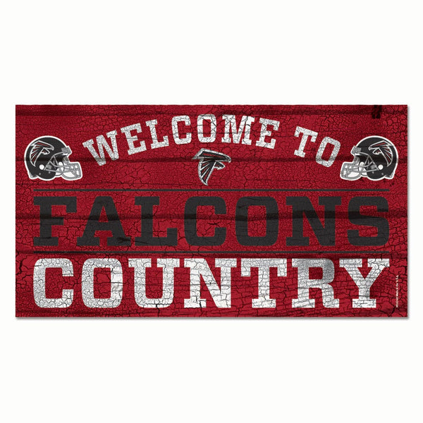 Atlanta Falcons Wood Sign 13"x24" 1/4" thick