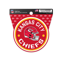 Kansas City Chiefs Clean Cut Decal 3" x 4"