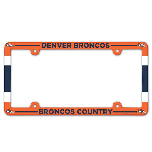 Denver Broncos Lic Plate Frame Full Color