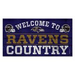 Baltimore Ravens Wood Sign 13"x24" 1/4" thick