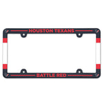 Houston Texans SLOGAN Lic Plate Frame Full Color