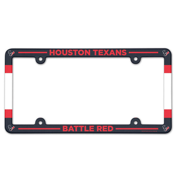 Houston Texans SLOGAN Lic Plate Frame Full Color