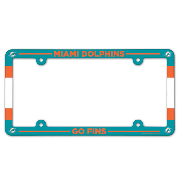 Miami Dolphins Lic Plate Frame Full Color