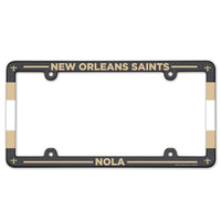 New Orleans Saints Lic Plate Frame Full Color