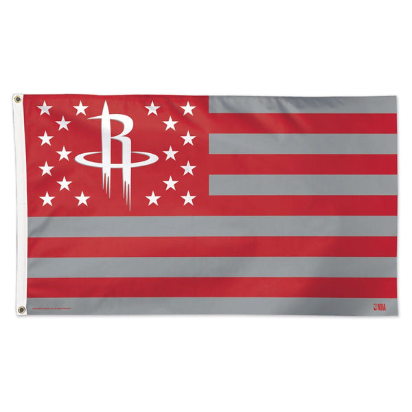 Houston Rockets / Patriotic Flag - Deluxe 3' X 5'