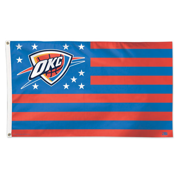 Oklahoma City Thunder / Patriotic Flag - Deluxe 3' X 5'