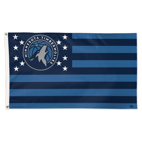Minnesota Timberwolves / Patriotic Flag - Deluxe 3' X 5'