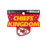 Kansas City Chiefs Clean Cut Decal 3" x 4"