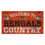 Cincinnati Bengals Wood Sign 13"x24" 1/4" thick