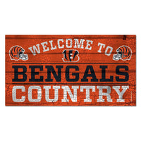 Cincinnati Bengals Wood Sign 13"x24" 1/4" thick