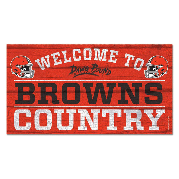 Cleveland Browns Wood Sign 13"x24" 1/4" thick