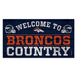 Denver Broncos Wood Sign 13"x24" 1/4" thick