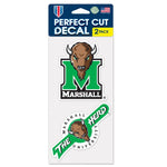 Wholesale-Marshall Thundering Herd Perfect Cut Decal Set of two 4"x4"