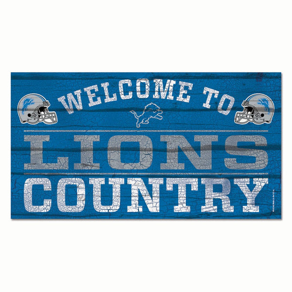 Detroit Lions Wood Sign 13"x24" 1/4" thick