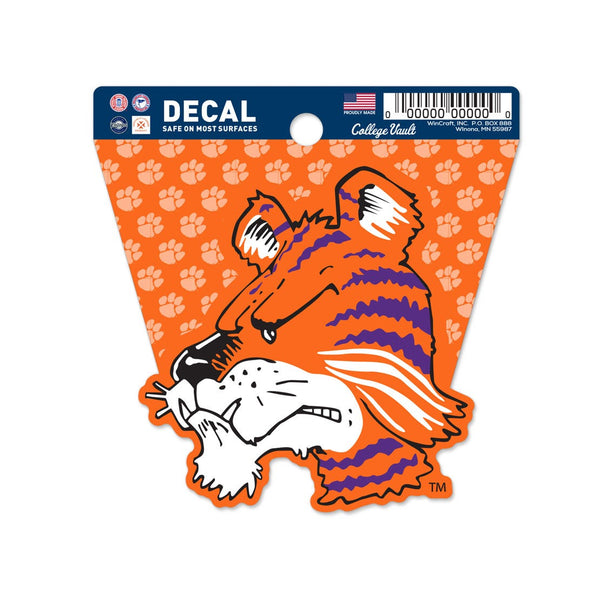 Clemson Tigers /College Vault Clean Cut Decal 3" x 4"