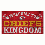 Kansas City Chiefs Wood Sign 13"x24" 1/4" thick