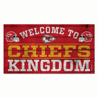 Kansas City Chiefs Wood Sign 13"x24" 1/4" thick