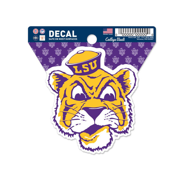 LSU Tigers /College Vault Clean Cut Decal 3" x 4"