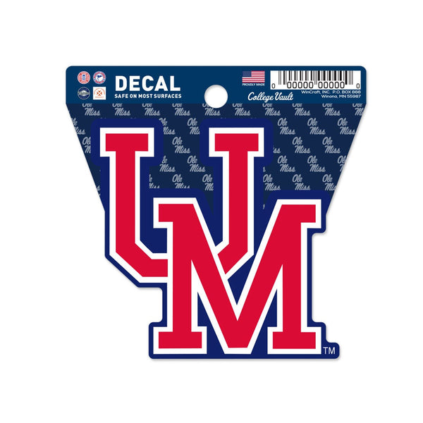 Ole Miss Rebels /College Vault Clean Cut Decal 3" x 4"