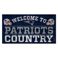 New England Patriots Wood Sign 13"x24" 1/4" thick