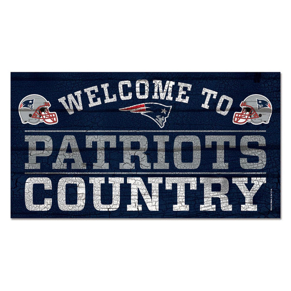 New England Patriots Wood Sign 13"x24" 1/4" thick