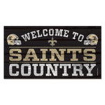 New Orleans Saints Wood Sign 13"x24" 1/4" thick
