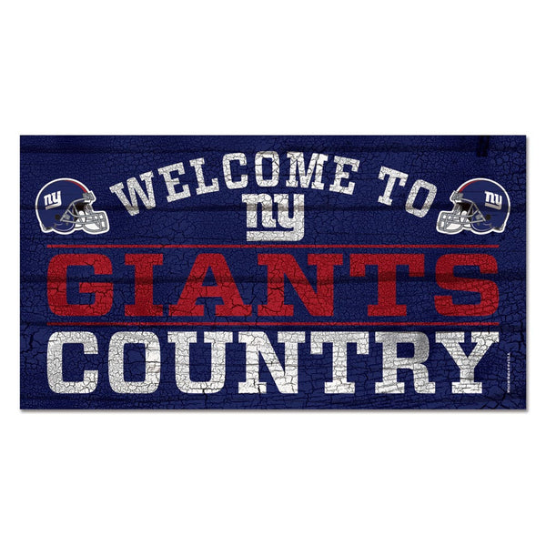 New York Giants Wood Sign 13"x24" 1/4" thick