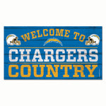 Los Angeles Chargers Wood Sign 13"x24" 1/4" thick